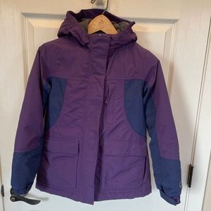 Lands End Girls Ski Snowboard Winter Jacket Size 7/8